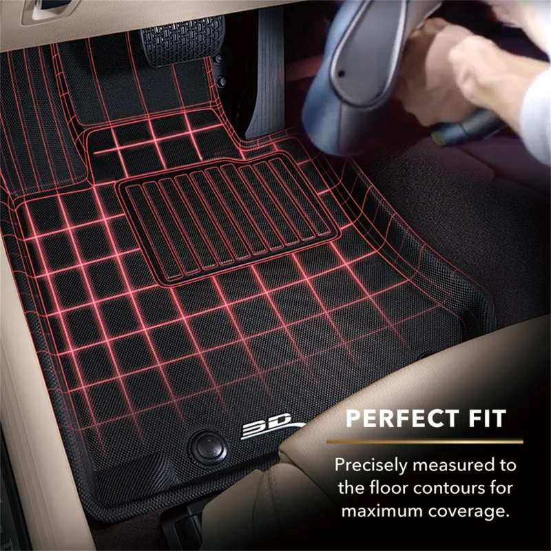 3D MAXpider 16-20 Honda Civic Kagu 2nd Row Floormats - Black - Image 5