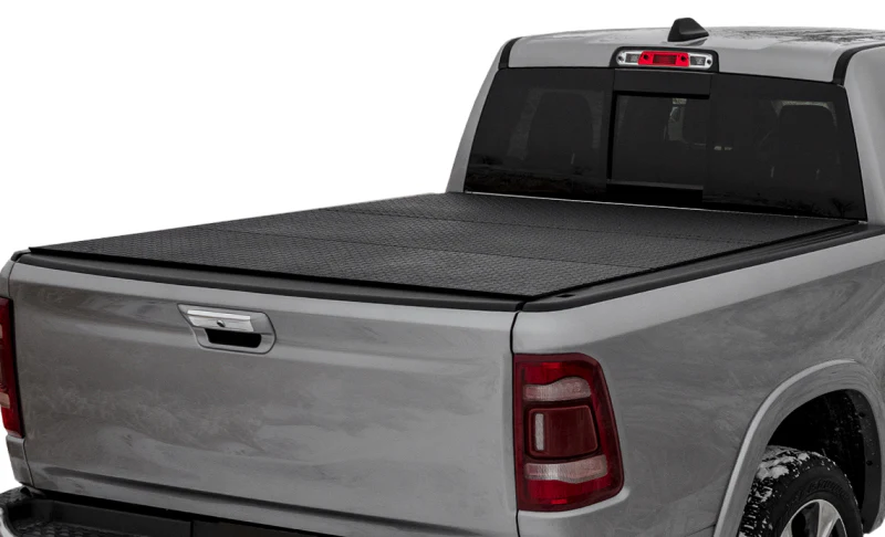 Access 09-18 Ram 1500 / 19+ Ram Classic (w/o Rambox) 5ft 7in LOMAX Trifold Bed Cover - Black Diamond - Image 2