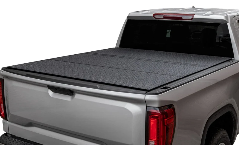 Access LOMAX Tri-Fold Cover 07-21 Toyota Tundra - 5ft 6in Bed (w/ Deck Rail) -  Black Diamond - Image 2