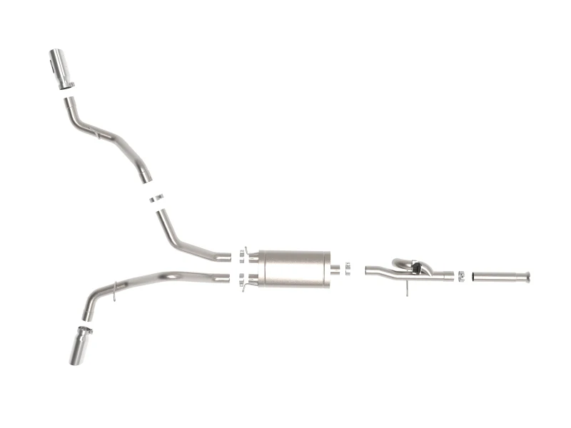 afe Gemini XV Cat-Back Exhaust System GM Trucks 09-18 V6-4.3/V8-4.8/5.3L - Image 8