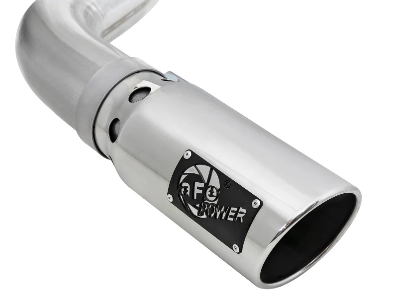aFe Large Bore-HD 4in 409 SS DPF-Back Exh 18-19 Ford F-150 V6-3.0L (td) w/ Polished Tip - Image 7