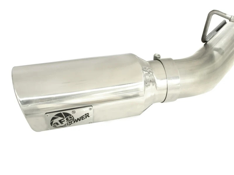 aFe MACHForce XP Exhaust Aluminized Dual Split DPF Back 11-15 GM Diesel Truck V8-6.6L (td) (pol tip) - Image 4