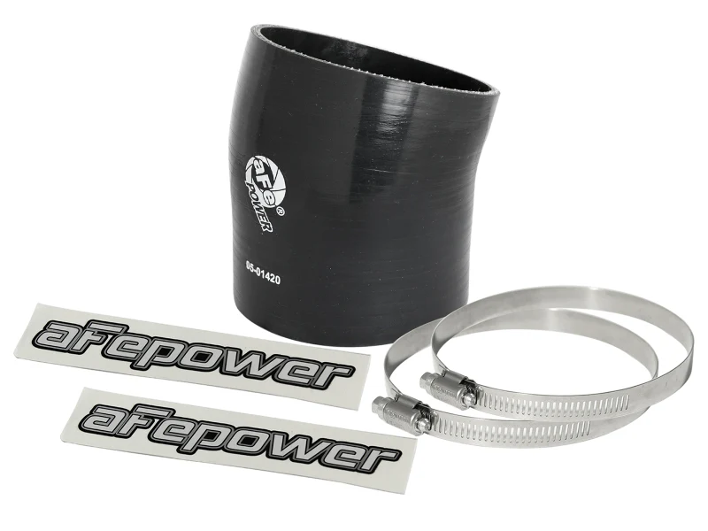 afe Magnum FORCE Intake Coupling Kit (4-1/4 IN ID to 3-7/8 IN ID x 17 Deg.) Elbow Coupler - Black