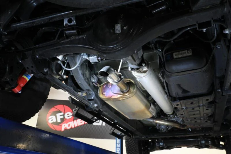 afe ROCK BASHER Axle-Back Exhaust System Toyota Tacoma 24-25 L4-2.4L (t) - Image 2