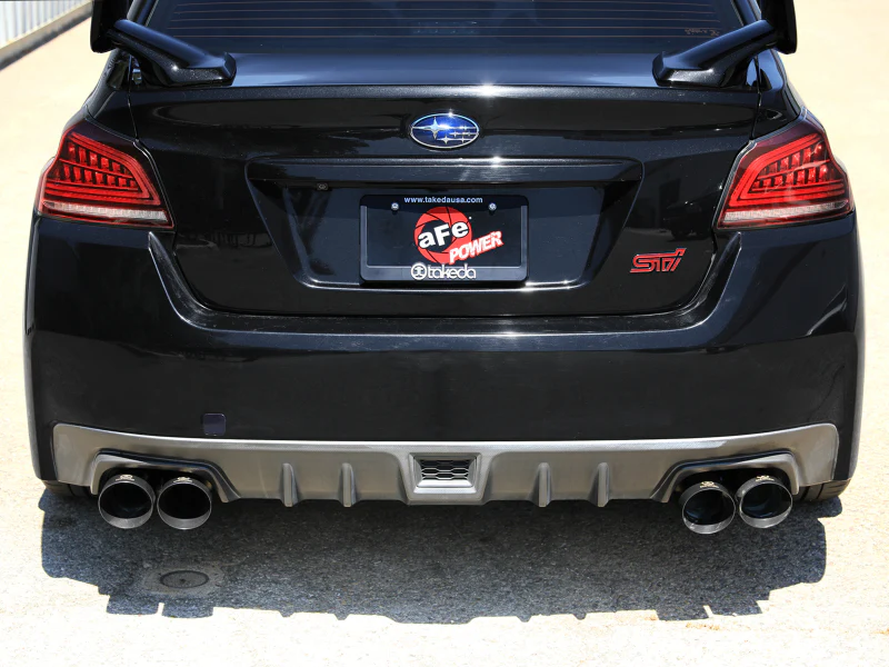 aFe Subaru WRX/STi 15-21 H4-2.0/2.5L Takeda 3in to 2-1/2in Stainless Cat-Back Exhst w/ Black Tip - Image 2