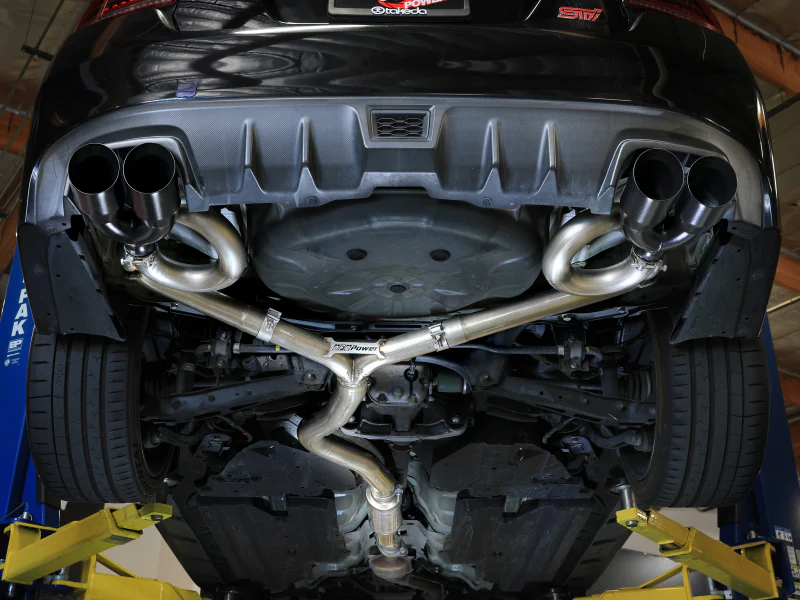 aFe Subaru WRX/STi 15-21 H4-2.0/2.5L Takeda 3in to 2-1/2in Stainless Cat-Back Exhst w/ Black Tip - Image 3