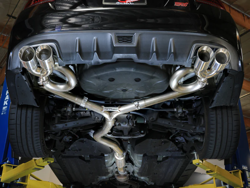aFe Subaru WRX/STi 15-21 H4-2.0/2.5L Takeda 3in to 2-1/2in Stnlss Cat-Back Exhst w/ Polished Tip - Image 2