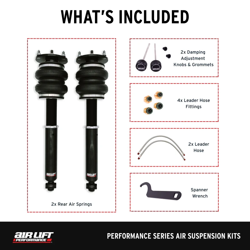 Air Lift Performance 89-00 Lexus LS400 Rear Air Suspension Kit - Image 5