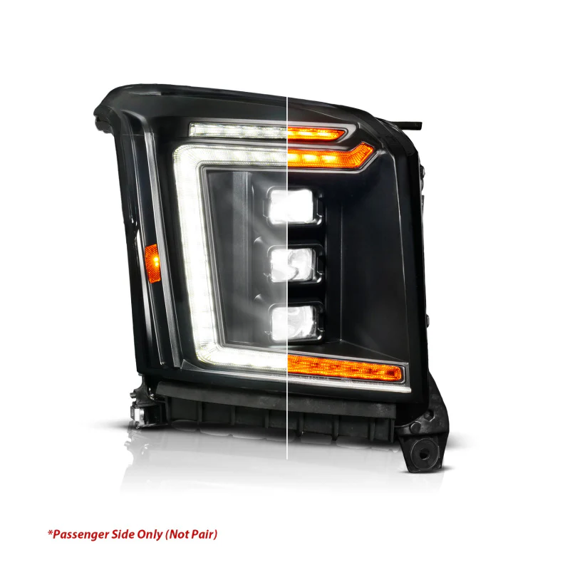 ANZO 15-20 GMC Yukon (Incl XL - Factory Halogen Models) Full LED Proj Headlights Black - Pass. Side - Image 12