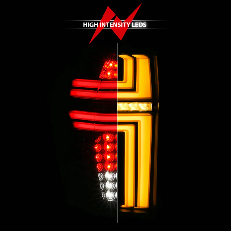 ANZO 21-24 Chevy Suburban/Tahoe Full LED Tail Lights SeqSig Black - Pair - Image 5