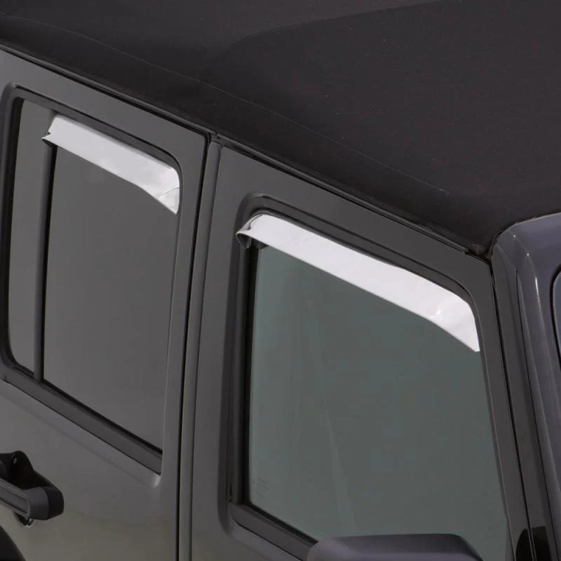 AVS 77-85 Buick Lesabre Ventshade Front & Rear Window Deflectors 4pc - Stainless - Image 3