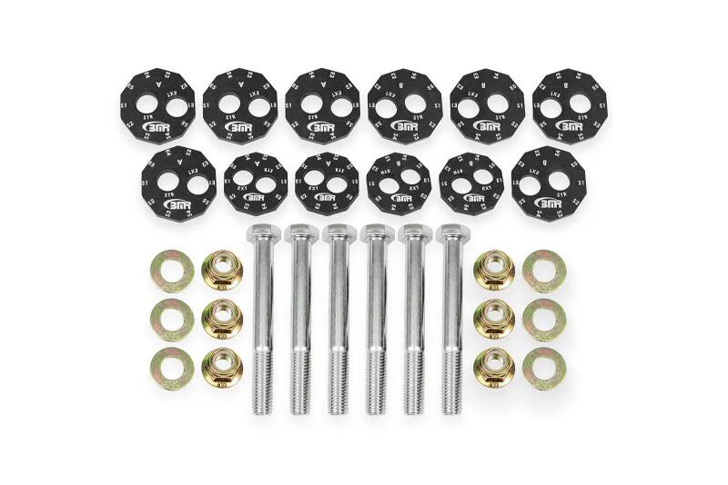 BMR 06-13 Chevrolet Corvette C6 Z06 / 09-13 ZR1 Camber Bolt Kit - Black Anodized