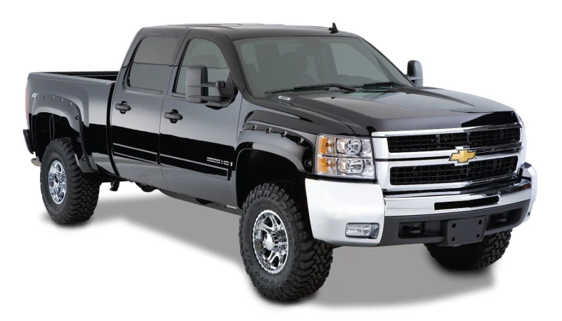 Bushwacker 07-13 Chevy Silverado 1500 Fleetside Cutout Style Flares 4pc 69.3in Bed - Black - Image 5