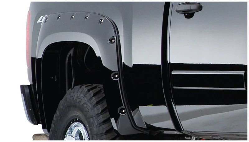Bushwacker 07-13 Chevy Silverado 1500 Fleetside Cutout Style Flares 4pc 69.3in Bed - Black - Image 7