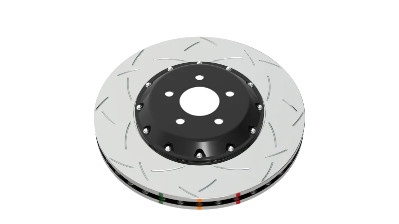 DBA 03-07 350Z / 03-04 G35 w/ Brembo Front Slotted 5000 Series 2 Piece Rotor Assembled w/ Black Hat - Image 4