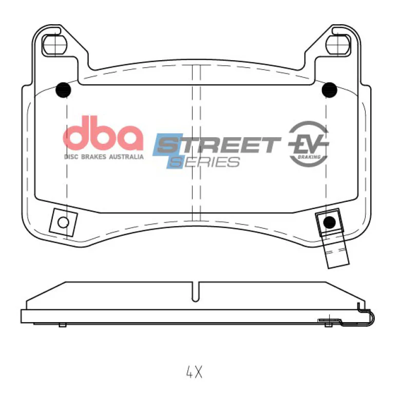 DBA 17-23 Tesla 3 (w/355mm Front Rotor) Front SSEV Street Series Brake Pads - Image 6