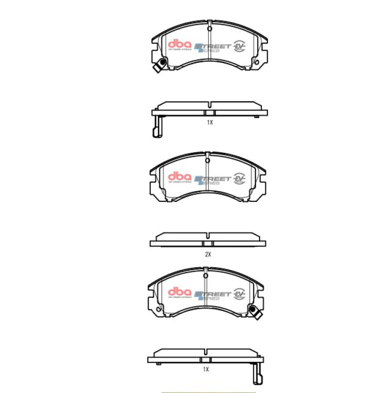 DBA 91-96 Dodge Stealth FWD Front SSEV Street Series Brake Pads - Image 4