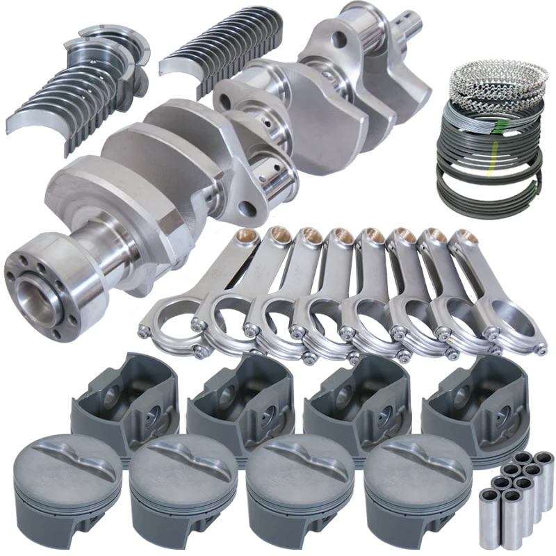 Eagle Chevy 350 1Pc 3.750in Crank 5.700in H-Beam -5cc Flat Top 4.040in Pistons Balanced Assembly