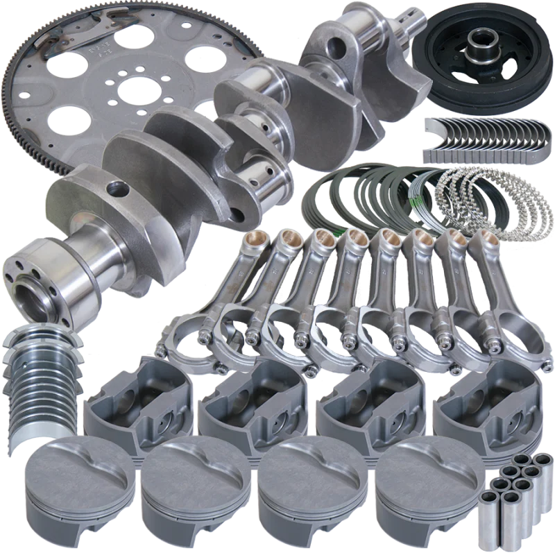 Eagle Chevy 350 1Pc 3.750in Crank 6.000in I-Beam Rod 4.060in Pistons 153 Tooth FP Balanced Assembly