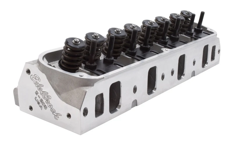 Edelbrock 1Pr SBF Cyl Head E-205 2 08 Intake Complete Complete (Pair) Assembled w/ Springs - Image 8