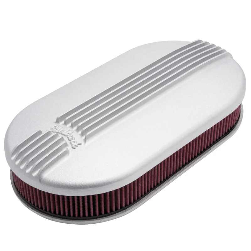 Edelbrock Air Cleaner Classic Series Oval Aluminum 17 5In X 9 35In X 4 45In Dual Carburetor - Image 5
