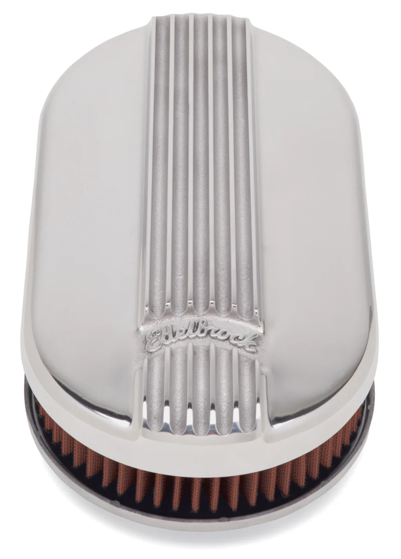 Edelbrock Air Cleaner Classic Series Oval Aluminum Top Cloth Element 17 5In X 9 35In X 3 9In - Image 7