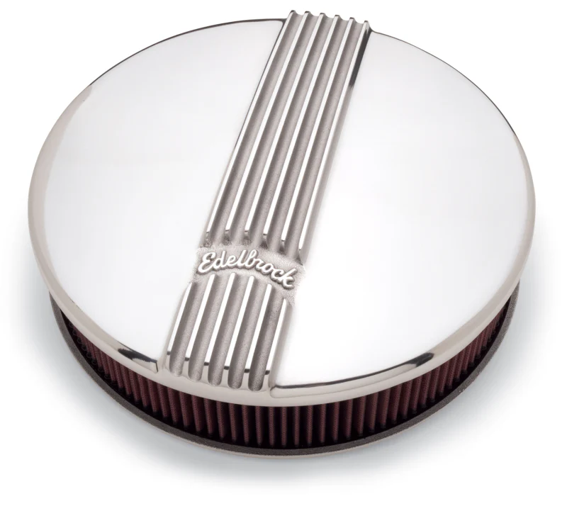 Edelbrock Air Cleaner Classic Series Round Aluminum Top Cloth Element 14In Dia X 3 9In Polished - Image 10