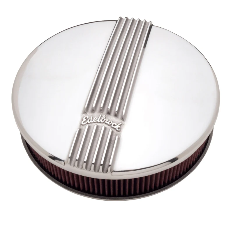 Edelbrock Air Cleaner Classic Series Round Aluminum Top Cloth Element 14In Dia X 3 9In Polished - Image 5