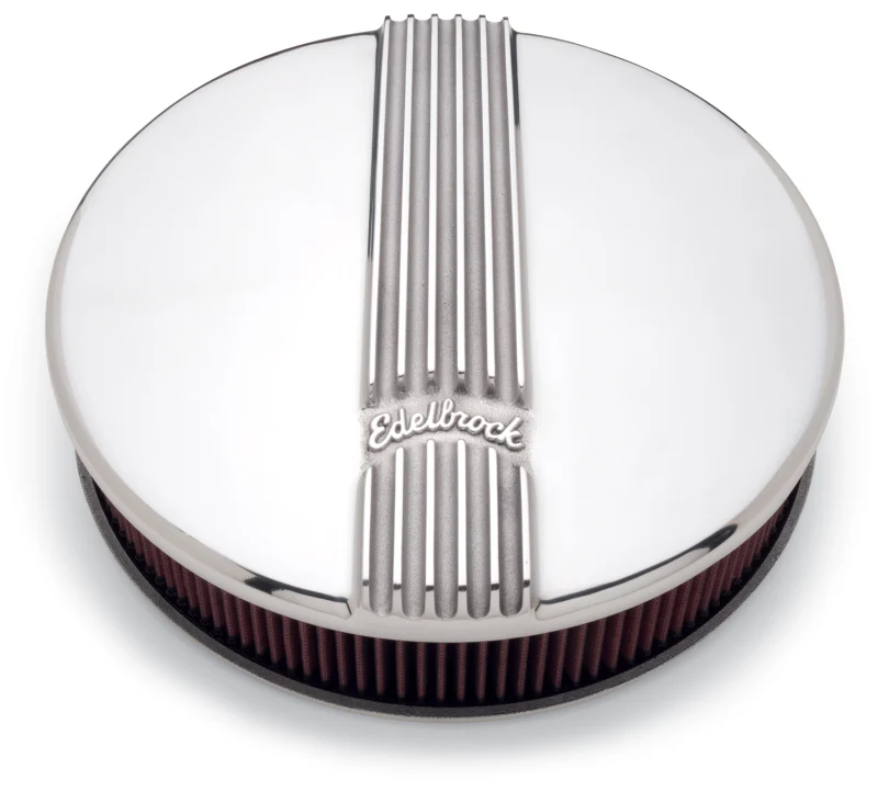 Edelbrock Air Cleaner Classic Series Round Aluminum Top Cloth Element 14In Dia X 3 9In Polished - Image 8