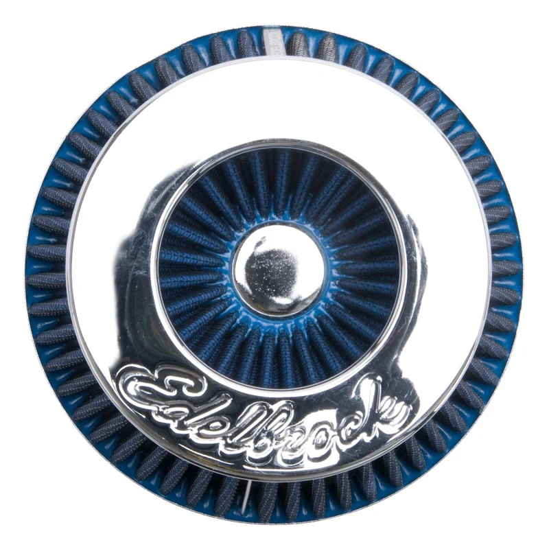 Edelbrock Air Filter Pro-Flo Series Conical 10In Tall Blue/Chrome - Image 3