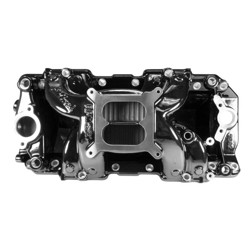 Edelbrock B/B Chev Rect Port RPM Air-Gap Manifold - Black Plasma Finish - Image 3