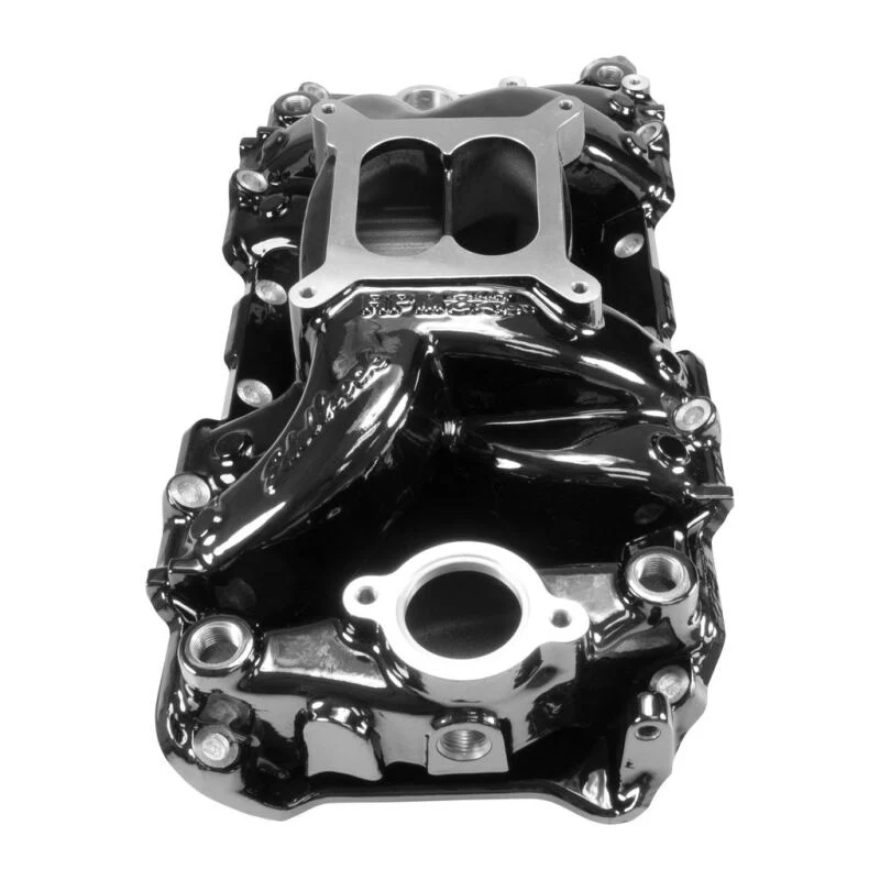 Edelbrock B/B Chev Rect Port RPM Air-Gap Manifold - Black Plasma Finish - Image 5