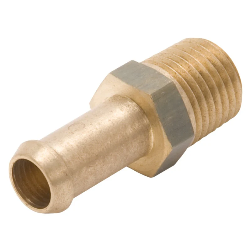 Edelbrock Fitting 1/4-18 NPT X 3/8In Single Barb Brass - Image 3