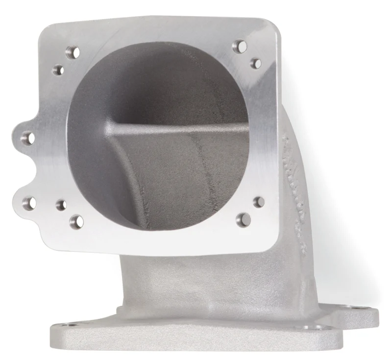 Edelbrock High Flow Intake Elbow 95mm Throttle Body to Square-Bore Flange As-Cast Finish - Image 8