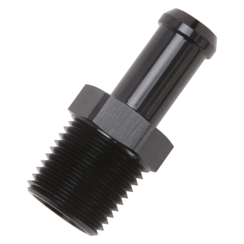 Edelbrock Hose End Straight 1/2In NPT to 1/2In Barb Black Anodize - Image 5