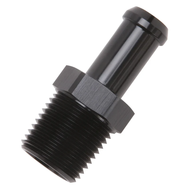 Edelbrock Hose End Straight 1/2In NPT to 1/2In Barb Black Anodize - Image 6