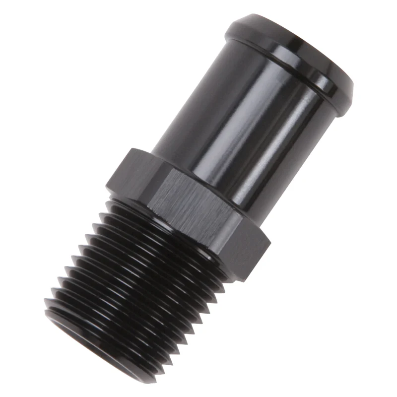 Edelbrock Hose End Straight 1/2In NPT to 3/4In Barb Black Anodize - Image 6