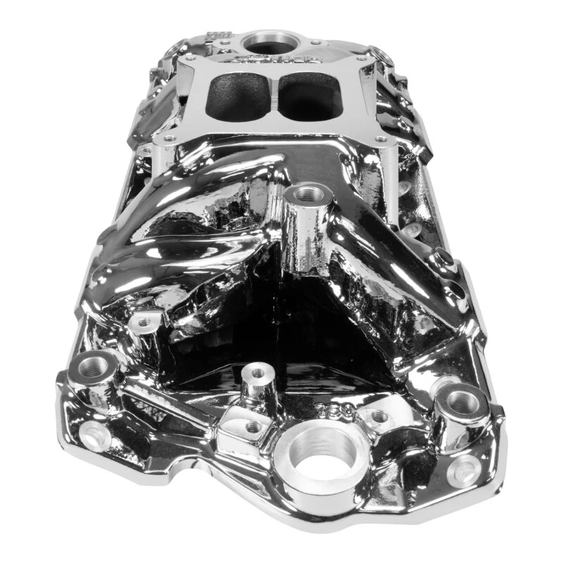 Edelbrock Intake Manifold - Small Block Chevy - RPM Air Gap - Chrome Plasma Coated - Image 2