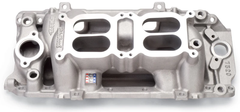 Edelbrock Manifold Dual Quad RPM Air Gap BB Chevy Oval Port - Image 3