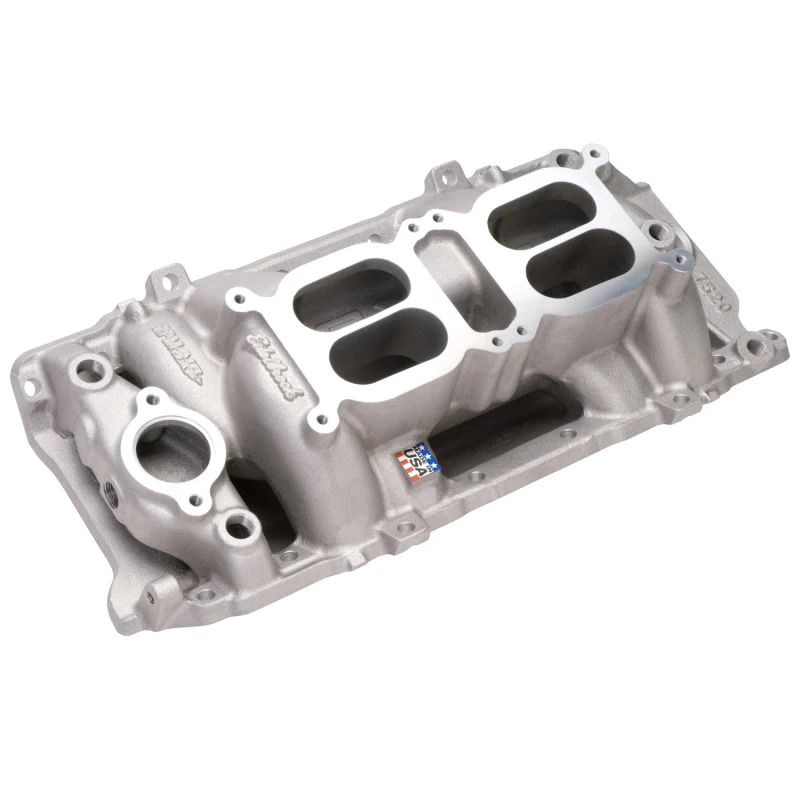 Edelbrock Manifold Dual Quad RPM Air Gap BB Chevy Oval Port - Image 7
