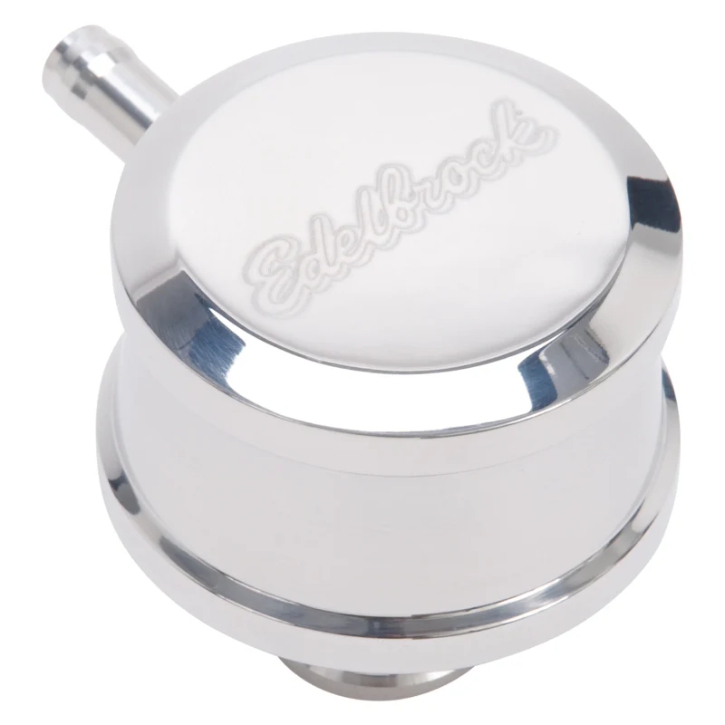 Edelbrock PCV for Valve Cover Aluminum Round Push In w/ 90-Degree Port Breather Look w/ Etched Logo - Image 8