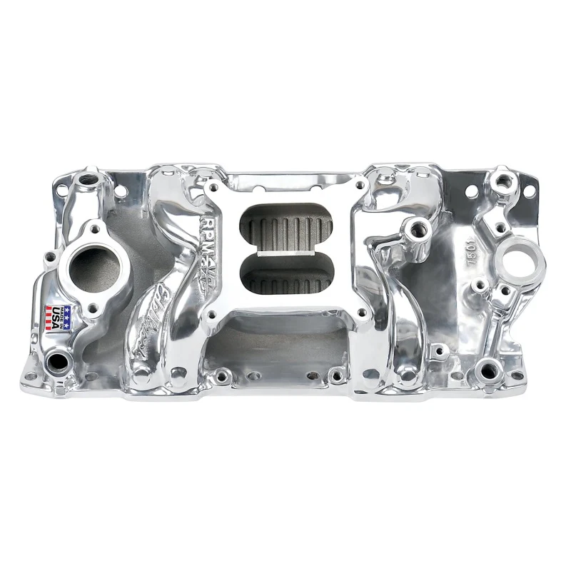 Edelbrock Polished S/B Chevy RPM Air-Gap Manifold - Image 2
