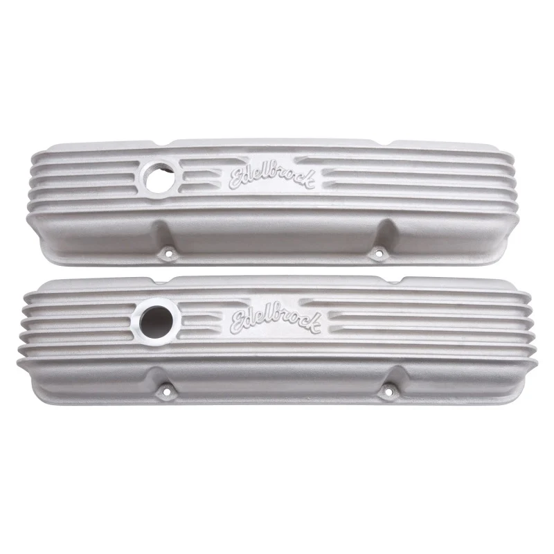 Edelbrock Valve Cover Classic Series Chevrolet 1959-1986 262-400 CI V8 w/ Oil Fill Hole Satin - Image 4