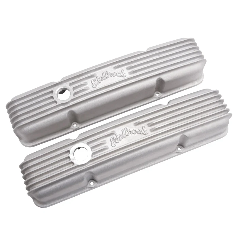 Edelbrock Valve Cover Classic Series Chevrolet 1959-1986 262-400 CI V8 w/ Oil Fill Hole Satin - Image 6