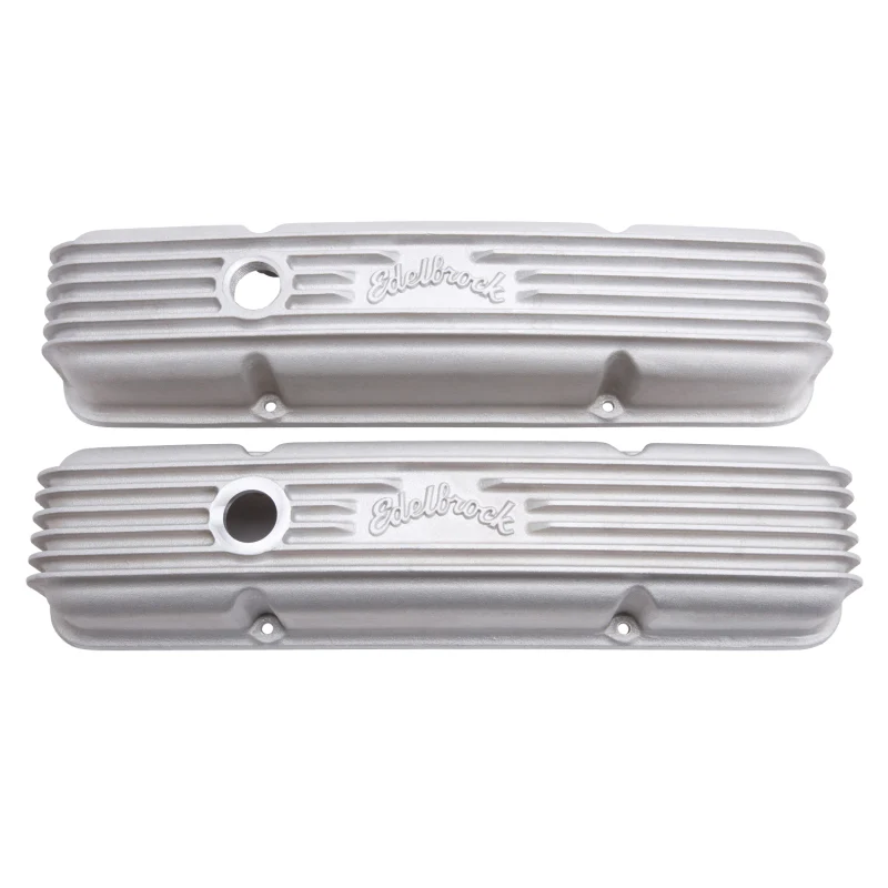 Edelbrock Valve Cover Classic Series Chevrolet 1959-1986 262-400 CI V8 w/ Oil Fill Hole Satin - Image 7