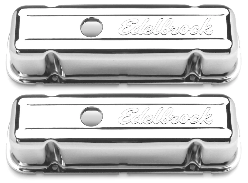 Edelbrock Valve Cover Signature Series Buick 1977 and Later 3 8L and 4 1L V6 Chrome - Image 2