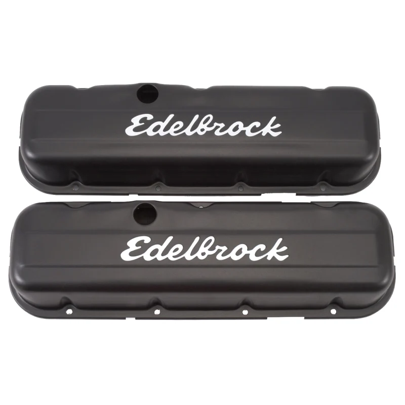 Edelbrock Valve Cover Signature Series Chevrolet 1965 and Later 396-502 V8 Low Black - Image 3