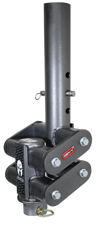 Gen-Y Spartan Torsion-Flex 5in Offset 4in RD Tube Gooseneck 2-5/16in Coupler Standard Height