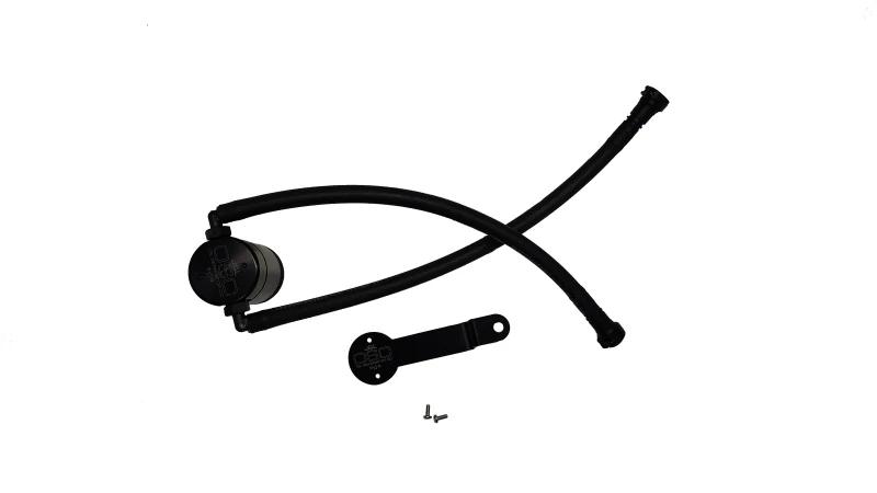 J&L 14-18 Chevy Silverado 1500 / 14-18 GMC Sierra 1500 4.3L V6 Oil Separator - Black Anodized