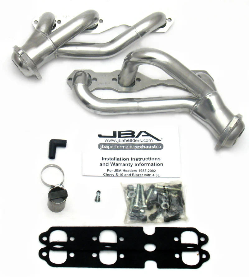 JBA GM S-Truck 4.3L V6 2WD 1-1/2in Primary Silver Ctd Cat4Ward Header - Image 2